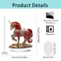 Acrylic unicorn standee 2D flat decorative ornament clear desktop display gift 20cm - 20cm / Style 3