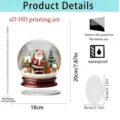 Christmas Santa Claus acrylic standee 2D decorative ornament with clear size details. - Style 4