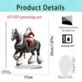 2D acrylic Santa Claus horse ornament tabletop Christmas home office decor display piece - Santa Riding Horse / 20cm