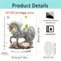 Acrylic unicorn standee desktop ornament with 2D flat printing and crystal rhinestone design. - 20cm / Style 8