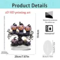 Halloween 2D acrylic pumpkin ornament tabletop decoration, waterproof flat display piece. - Halloween Purple Pumpkin / 20cm