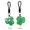 Green frog PU leather squeeze sound keychain bag pendant with strap and dimensions 9.5x8.4cm - Frog