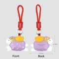 Niedlicher Schaf Leder Schlüsselanhänger Tasche Glücksbringer Neujahrsgeschenk - Goldbarren-Schaf / Einfache Packung / Lila