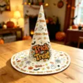 Halloween καπέλο μάγισσας με ψηφιακή εκτύπωση, τέλειο αξεσουάρ για αποκριάτικο πάρτι. - Στυλ 4