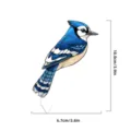 Acrylic blue jay plant pot stake decorative insert garden pot ornament bonsai decor - 16