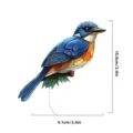 Acrylic blue bird plant decorative stake garden pot insert potted plant ornament accessory - 20