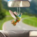 Acryl Kolibri Auto Hängeornament Anhänger Rückspiegel Dekor Geschenk 3D Design neu - 8cm / JH1