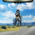 Ornement suspendu voiture plat acrylique Halloween fille anime sexy pendentif rétroviseur auto - 8cm / Par défaut