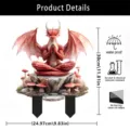 Acrylic dragon garden stake with meditative design, waterproof and durable outdoor yard decor. - 15cm / Style 1