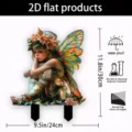 Acrylic garden stake outdoor fairy yard decoration waterproof durable 2d flat sign 11.8 inch - 15cm / Style 3