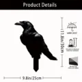 Acrylic raven garden stake outdoor yard art waterproof durable 30x25cm bird silhouette decor - Style 11