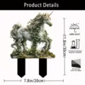 Acrylic unicorn garden stake outdoor yard ornament waterproof lawn decor 30x20cm - Style 15