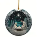 Christmas Nativity Scene Hanging Ornament Decorative Pendant for Holiday Party Tree Decor - JH3