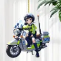 Μπρελόκ μοτοσικλέτας αστυνομίας anime 2D χαριτωμένο κρεμαστό καθρέφτη αυτοκινήτου - 8cm / JH1
