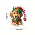 Noël Golden Retriever acrylique porte-clés pendentif mignon chiot chapeau elfe cadeau - Style Golden Retriever / 8cm