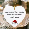 Christmas heart shaped ornament funny quote hanging decoration for tree holiday party. - Style 5
