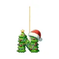 Acrylic Christmas Tree Letter N Ornament Holiday Party Decor Gift Hanging Decoration - Letter N