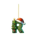 Christmas letter R hanging ornament acrylic tree decoration holiday party gift accessories - Letter R