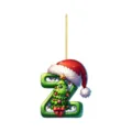 Christmas letter Z acrylic hanging ornament holiday tree party home decor DIY gift pendant - Letter Z