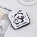 Cute cartoon panda pattern zipper storage bag detail shot, portable coin purse and cosmetic pouch. - Regular Fit / Butt Panda
