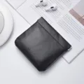 Black mini squeeze coin purse portable cosmetic bag stylish lipstick data cable storage pouch - Small (11x12cm) / Black