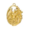 Goldenes Fuchs Blumen Relief Metall Anhänger DIY Handgemachte Schmuck Zubehör charm. - Wald-Fuchs Relief (Stil 4) / Gold