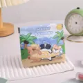 Cute cartoon summer dog print spring-frame coin purse portable cosmetic storage bag for daily use - S / Beach Dog / 12x11cm