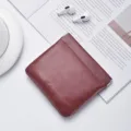 Dark red mini leather coin purse portable makeup lipstick pouch data cable storage bag SKU - Small (11x12cm) / Purple