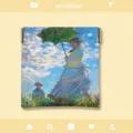 Monet oil painting squeeze pouch cosmetic bag, portable mini lipstick storage bag variant. - S / Woman with a Parasol / 11*12cm