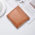 Mini leather coin purse portable makeup pouch lipstick cable storage bag brown variant - Small (11x12cm) / Brown