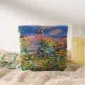 Monet oil painting spring clip pouch, portable cosmetic bag and lipstick organizer. - S / Monet's Garden / 11*12cm