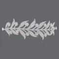 Bridal rhinestone leaf headband, silver crystal hair vine tiara for wedding dress - Silver