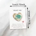 Ficha de abrazo de bolsillo con diseño de elefante y tarjeta, regalo ideal para seres queridos. - Tarjeta 7*9 Corazón 5*4.5cm
