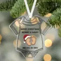 Adorno colgante de árbol de Navidad conmemorativo de acrílico para bebé body - Diseno Conmemorativo Padres
