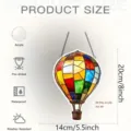 2D acrylic hot air balloon hanging decoration waterproof weather resistant size 14x20cm - Style 2 / 8cm