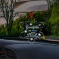Ornamenti per auto a fiocco di neve in acrilico ciondolo sospeso per albero di natale - Design Fiocco di Neve Papa