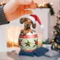 Noël teckel chien suspendu ornement fête arbre vacances maison voiture décoration cadeau pendentif - 8cm / Style 5