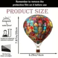 Acrylic hot air balloon hanging pendant 2D stained glass decorative ornament for festival decor - Style 8