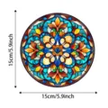Stained glass window suncatcher mandala tree of life hanging pendant home wall decor 15cm - 15
