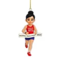 Acrylic Marathon Runner Hanging Ornament Car Rearview Mirror Pendant Christmas Tree Decor - 8cm / Style 3