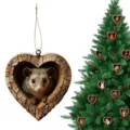 Cute forest animal heart tree house acrylic Christmas tree hanging ornament decoration - 8x8x0.3cm / Style 13