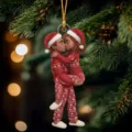 Romantic couple acrylic hanging ornament for car rearview mirror, Christmas tree and home decor. - Long Side 8cm / Style 16