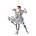 Pendentif suspendu de couple de danseurs de ballet transparent avec paillettes pour décoration. - 8cm / Style 5