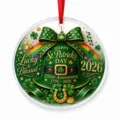 St. Patrick's Day US 250th Anniversary Acrylic Pendant Flat Hanging Ornament Decor - Style 1