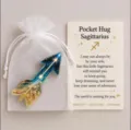 Pocket Hug Sagittarius Acrylic Arrow Pendant with Greeting Card Gift and Organza Bag Set - Sagittarius