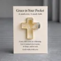 Pocket hug token with cross card, inspirational religious gift for encouragement and blessing. - Lion Pocket Card / Card 7x9cm