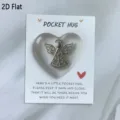 Abbraccio da tasca cuore in acrilico angelo ricordo gettone 2D piatto ispiratore carta regalo decoro - Tema Angelo (14)