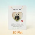 Biglietto cuore in acrilico abbraccio tascabile con panda, regalo emozionale per i tuoi cari. - Tema Panda Gigante (11)