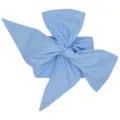 Newborn swaddle sash bow decoration in blue gingham pattern, cute baby photo prop accessory. - 184*14cm / Light Blue Check