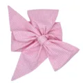 Newborn pink gingham baby swaddle sash bow decoration headband infant cute fabric accessory. - 184*14cm / Light Pink Check